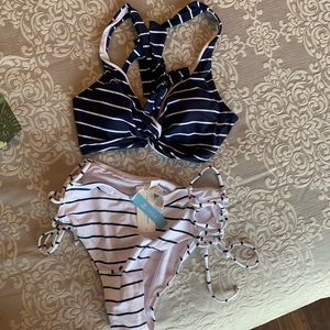 NWT Cupshe High Waist 2 piece swimsuit Size L